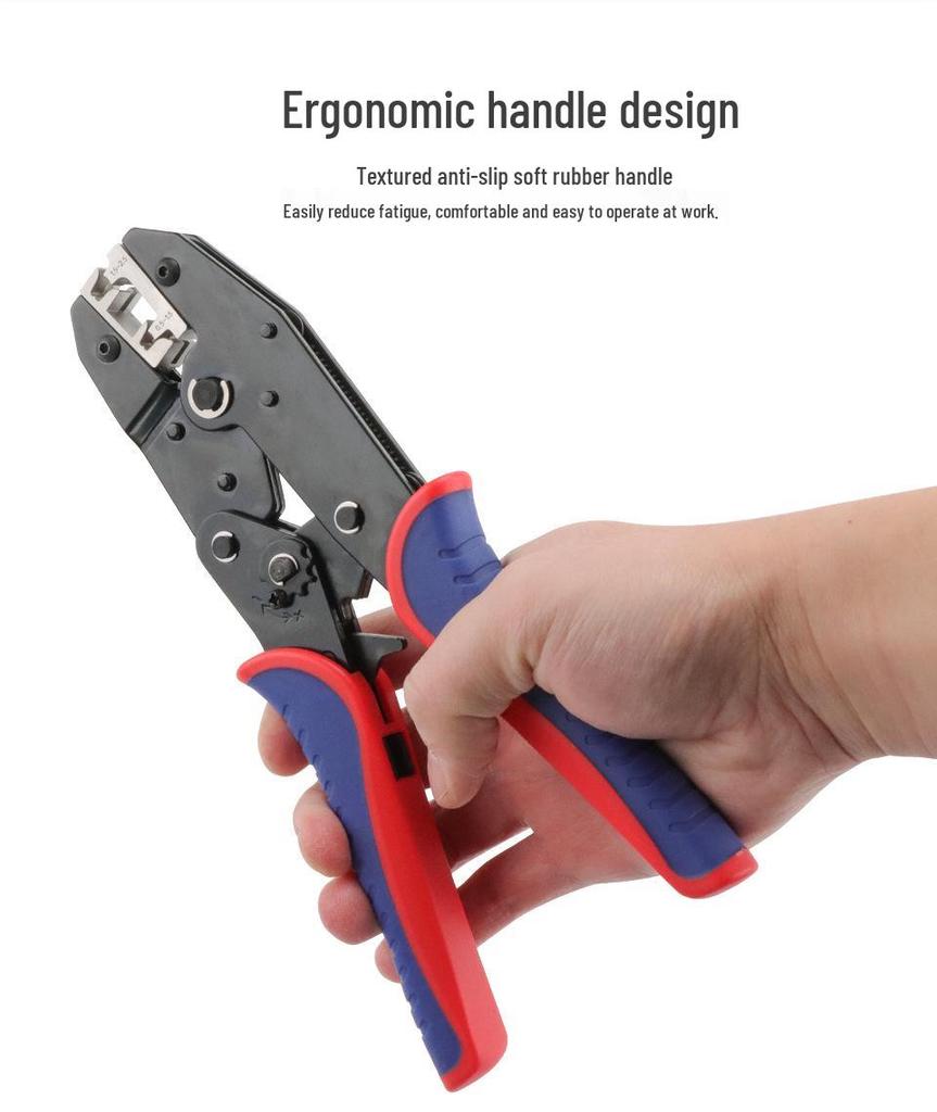 4.8/6.3 Flag-Type Insulated Spade & Bare Wire Crimping Pliers YF-056FL