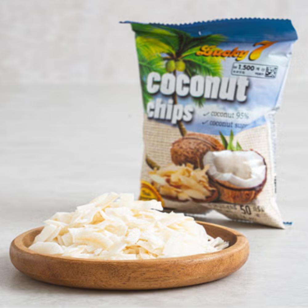 Lucky7 Coconut Chips 50g X 2 Packs