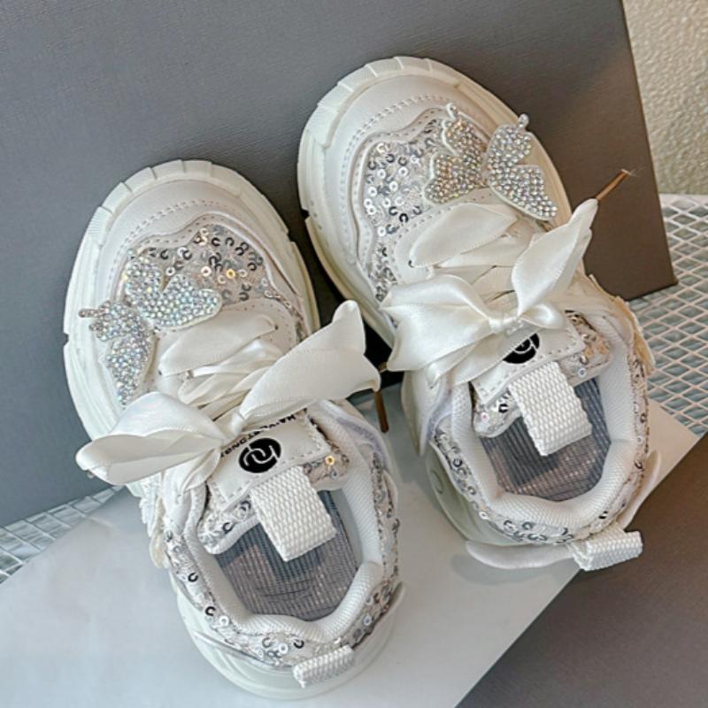 Dámské sportovní boty Jaro a podzim Motýlek Dětské táty boty pro střední a velké děti Prodyšné ležérní boty pro miminka