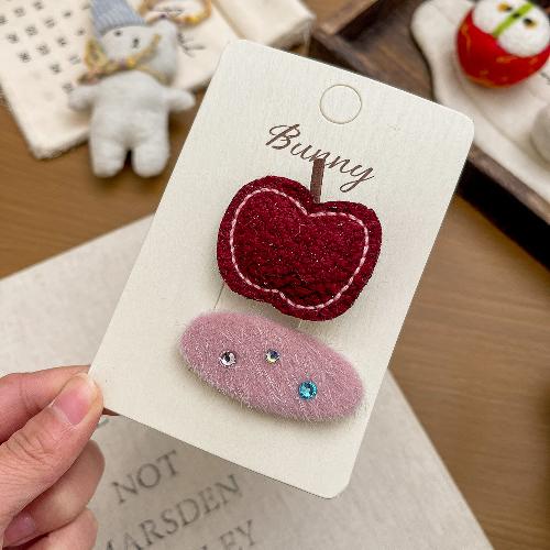 Wool Felt Cartoon Bread Slices Biscuits BB Clip Cute Bangs Side Clip Hairpin Funny Hair Clip Children's Hair Accessories
