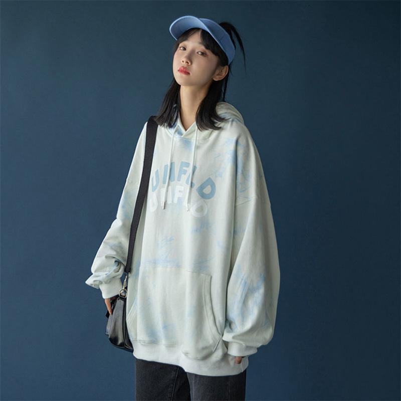 

Женский свитер с принтом тай-дай, тонкий срез, с длинными рукавами, свитер, свободный свитер в стиле колледжа, модное пальто M белый