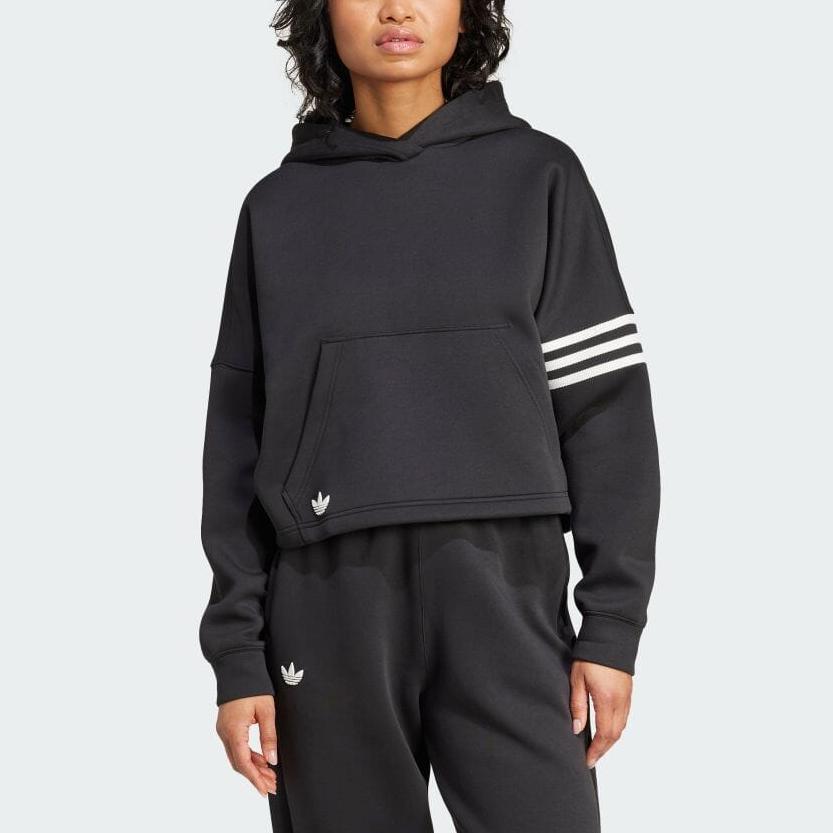Adidas Neuclassics Hoodie Black/Cloud White Women Streetwear IW5607
