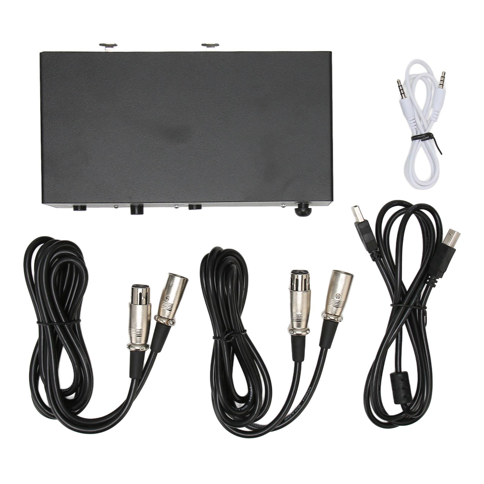 

Фантомное питание 48 В Профессиональное фантомное питание с железным корпусом и кабелем XLR для оборудования для записи музыки