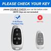Key Fob Cover For Hyundai With Key Chain, Upper Leather + Soft TPU Car Key Case Shell For 2024   Hyundai Sonata Santa Fe Nexo Tucson (5 Buttons,