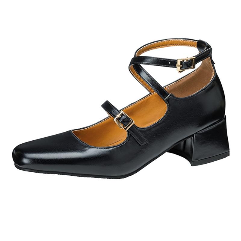 Women's Low Heels Mary Janes Shoes 2025 Luxury Cross Strap Silver Black Beige Low Heeled Party Wedding Shoes Female Dress Pumps