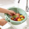 Double-Layer Vegetable Washing Basin & Draining Basket - Food Grade, Multi-purpose for Kitchen Use