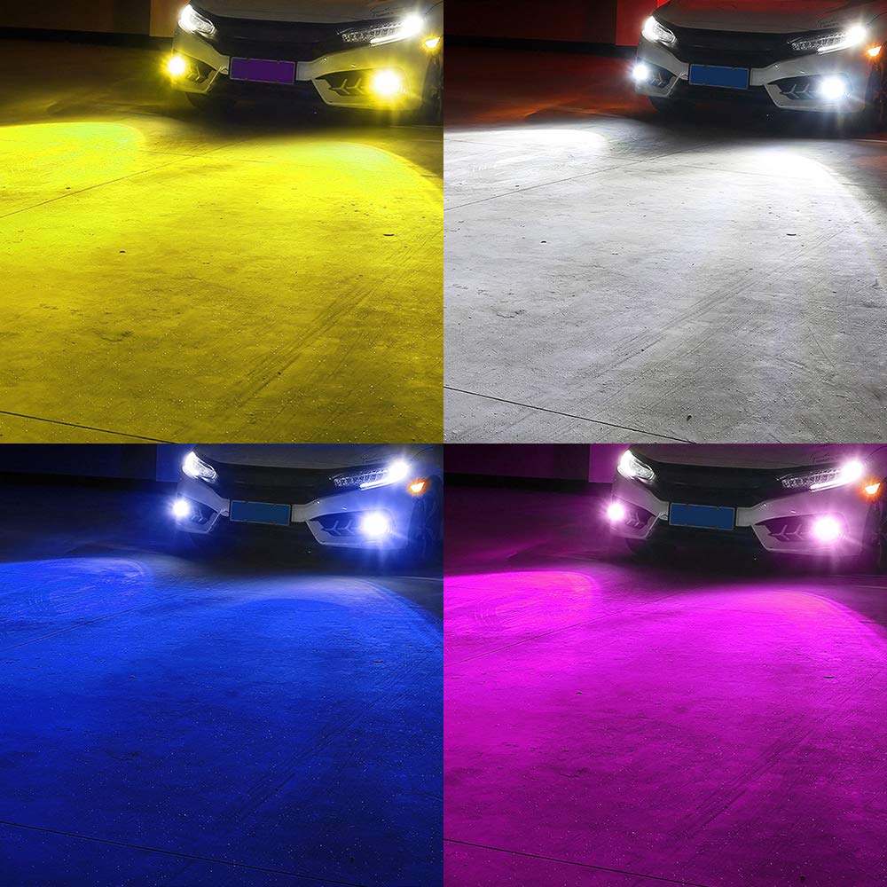 Catland Car LED Fog Lamp, H8, H9, H11, H16, Fog LED Bulb, Yellow, White,