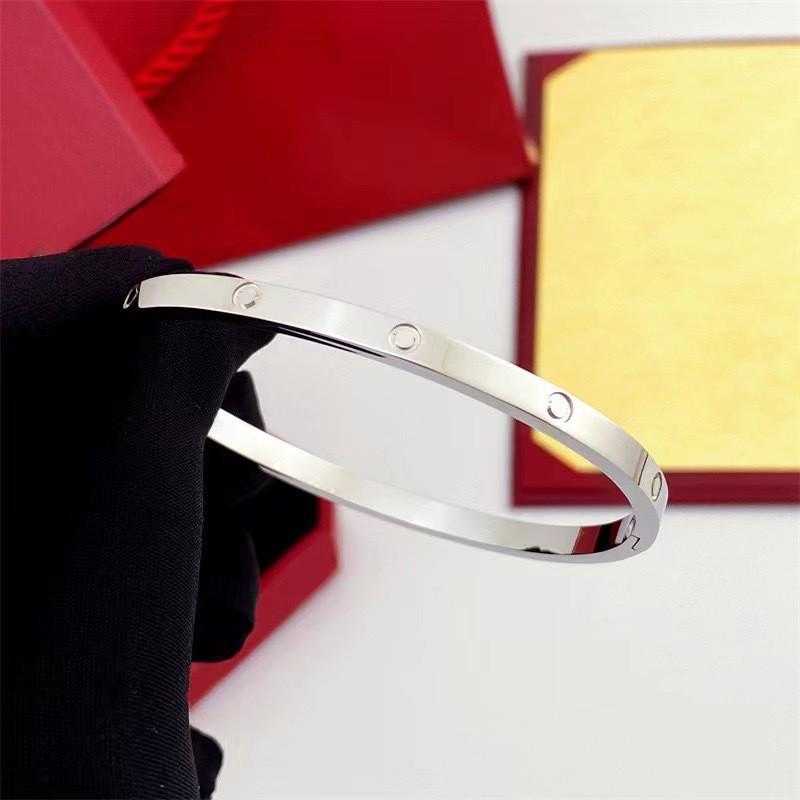 Kajia Women's Stainless Steel Celebrity Style 4mm Narrow Bangle Bracelet - European & American Design