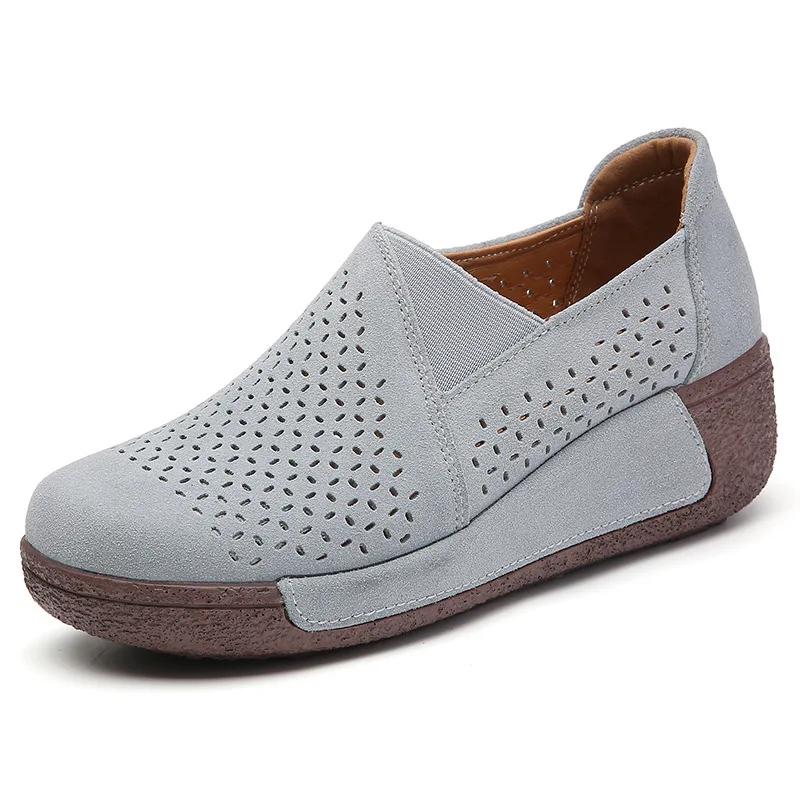 Spring Cow Suede Leather Ladies Loafers Women's Shoes Platform Flats Sneakers Female Moccasins Shoe Women Creepers Slip On Shoes