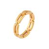Cross-Border Geometric Chain Rectangle Ring: Minimalist Titanium Steel Jewelry