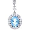 Healing Stones Natural Crystal Beautiful Polished Blue Topaz Garnet Peridot Pendant 925 Sterling Silver Jewelry Charms