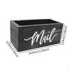 Wood Mail Box Storage Holder Letter Desk Organizer Rustic Basket Tabletop Mailbox for Home