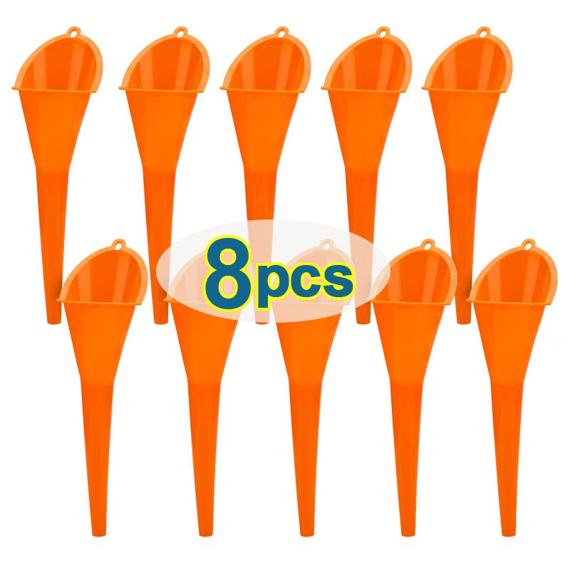 1/10 Stück Auto-Trichter mit langem Stiel, Benzin-/Öl-/Kraftstoff-Einfüllwerkzeug, Spritzschutz, Kunststoff-Öltrichter, Motorrad-Tankstelle, Autozubehör