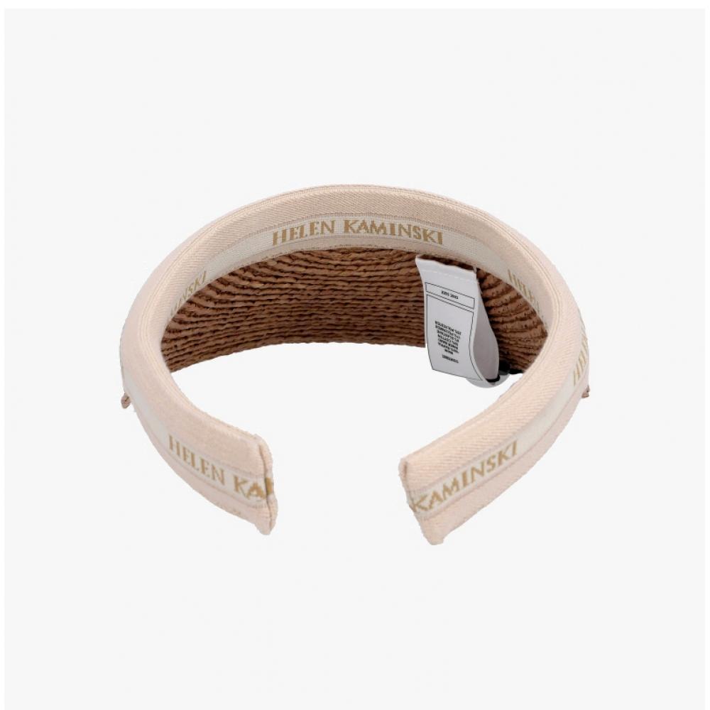 Helen Kaminski Bianca 8 Nuga Natural Logo Visor Sun Cap Hat52204