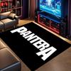 Pantera White Letter Black Background Print Area Rug Heavy Metal Rock Non Slip Living Room Floor Mat Music Fan Home Decor Rug
