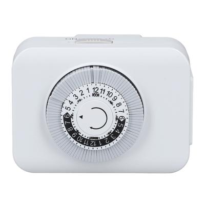 24-Stunden-Steckdosen-Timer-Steckdose Automatische Abschaltung Programmierbar 2-polige Zeitschaltuhr-Steckdose 15 Minuten