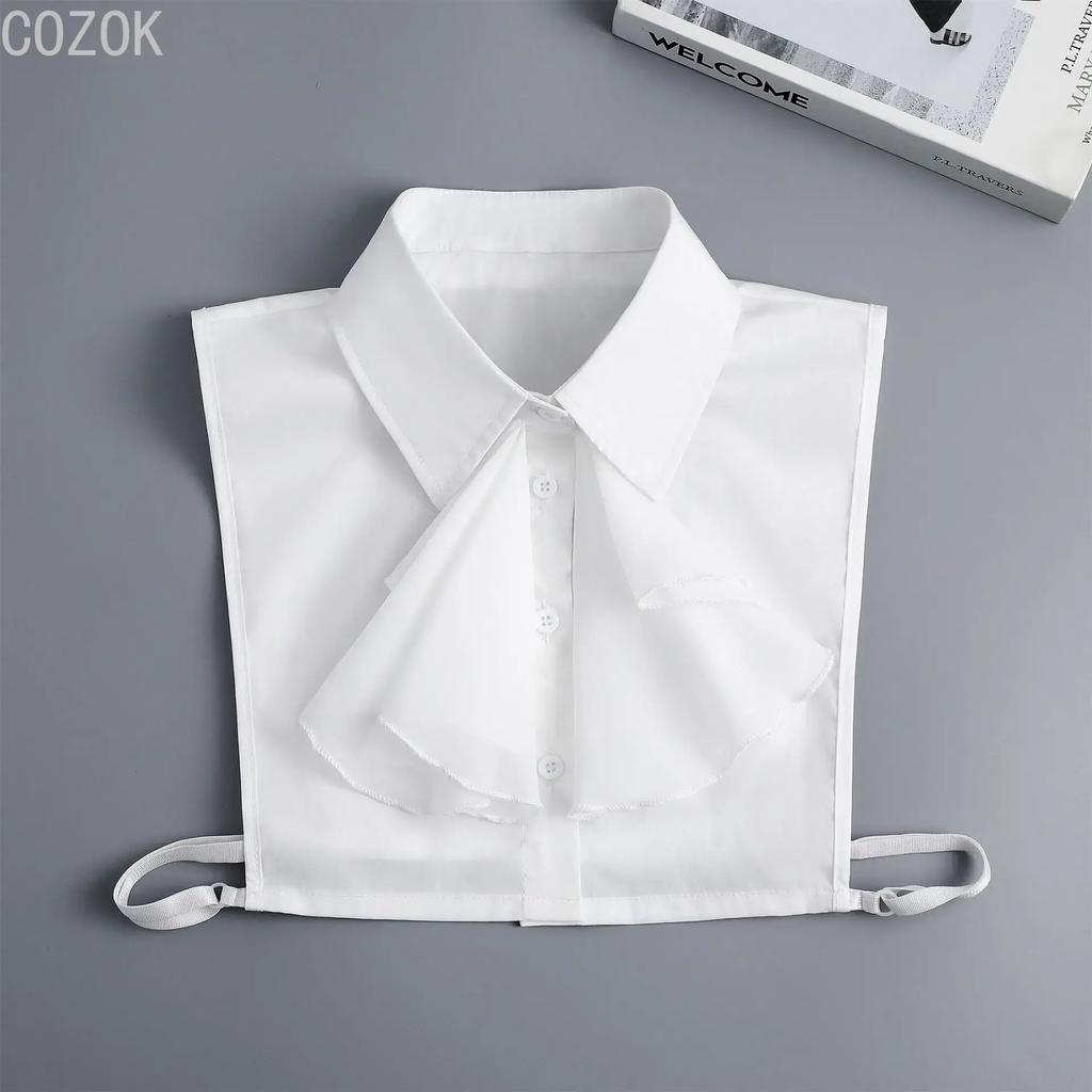 Girls Bowknots Lapel Shirt Detachable Collar Autumn Sweater Blouse Women Fake Collar Girls Removable Shirt Neck False Collar
