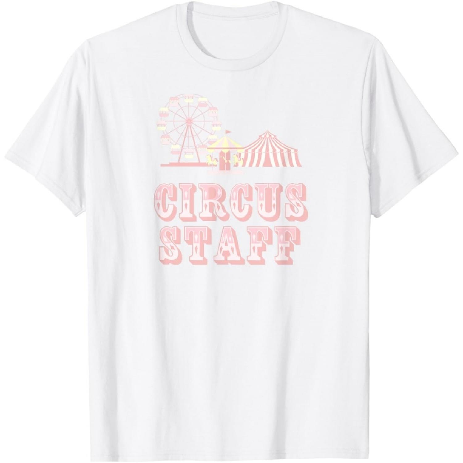 

Circus Staff for Men and Women, Carnival, Carousel T-Shirt XXXXXL білий