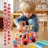 Educational Toy Fire Truck Pretend Play As Carpenter Assembly Disassembly DIY Tool Set Vehicle Wooden Puzzle Building Blocks Shape Matching Suitable