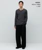 Musinsa Standard Multi-Ribbed Henley Neck Long Sleeve T-Shirt [Gunmetal]