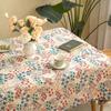 Charming French Country Floral & Bird Tablecloth - Light Green, Stain-Resistant, Wipeable for Kitchen, Dining Room, Parties, Holidays