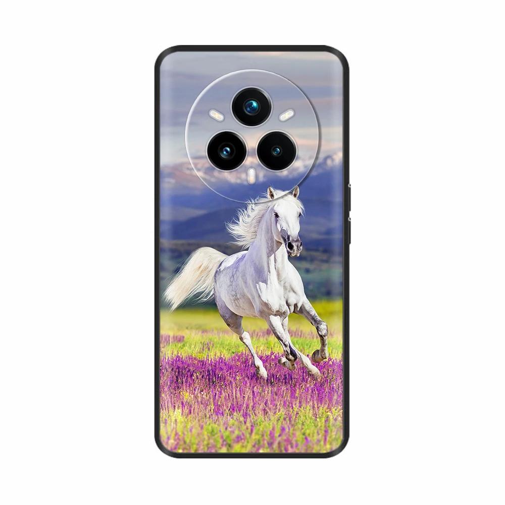 Für Realme 14 Pro Plus Hülle Rückseite Girly Mode Herz Blume Malerei Weiche TPU Hülle Fundas Für Oppo Realme 14 Pro+ Hüllen