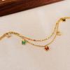 Stylish Women's Stainless Steel Butterfly Anklet - Colorful, Fashionable, and High-End.