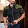Men'S Fashionable Lapel And Shoulder Length Short Sleeved Casual Top