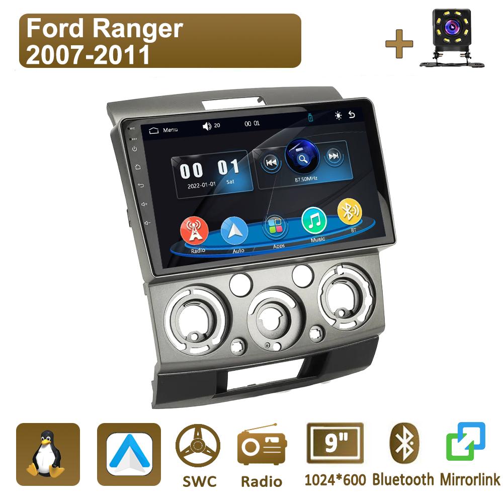 Icreative Мультимедийный MP5 Плеер Автомагнитола Головное Устройство Стерео BT Для Ford Ranger 2007-2011 чёрный