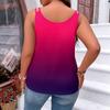 Double-shoulder Halter Vest with U-neck Gradient Sleeveless Vest