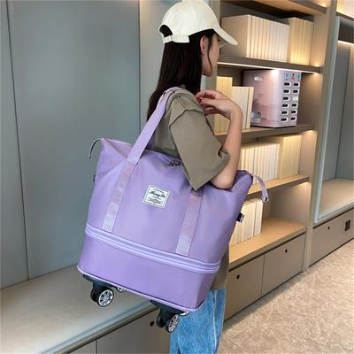 Luggage Bag Oxford Cloth Large Capacity Expandable Universal Wheel Business Trip Bag Daily Shopping Handbag