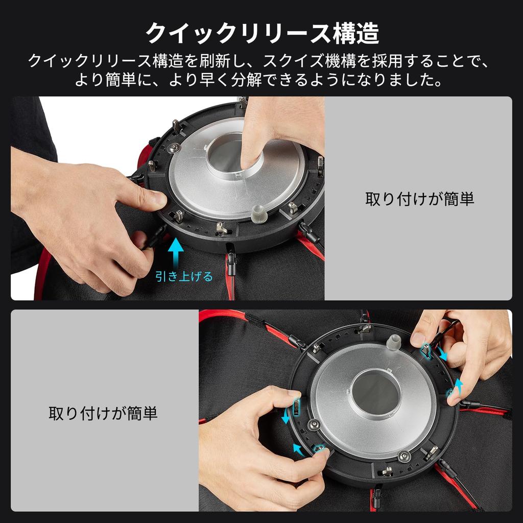 SmallRig Parabolic Softbox Quick Release Softbox with Carry Bag Compatible with SmallRig RC 60B COB Video Light for Photo Photography 4682 RA-D60