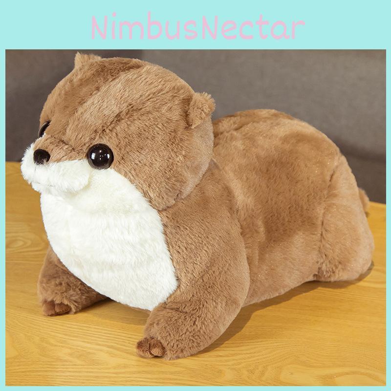 Otter Adorable Lying Plush Toy Soothing Cuddly Companion Children Gift Birthday