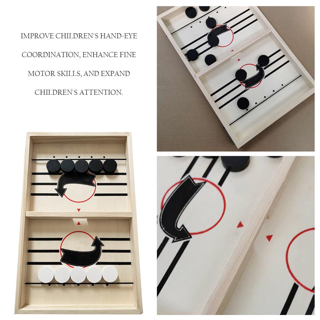 Hüpfendes Brettspiel Holz Schleuderpuck Spiel Eltern-Kind Spielzeug Interaktiver Schachtisch Spielzeug