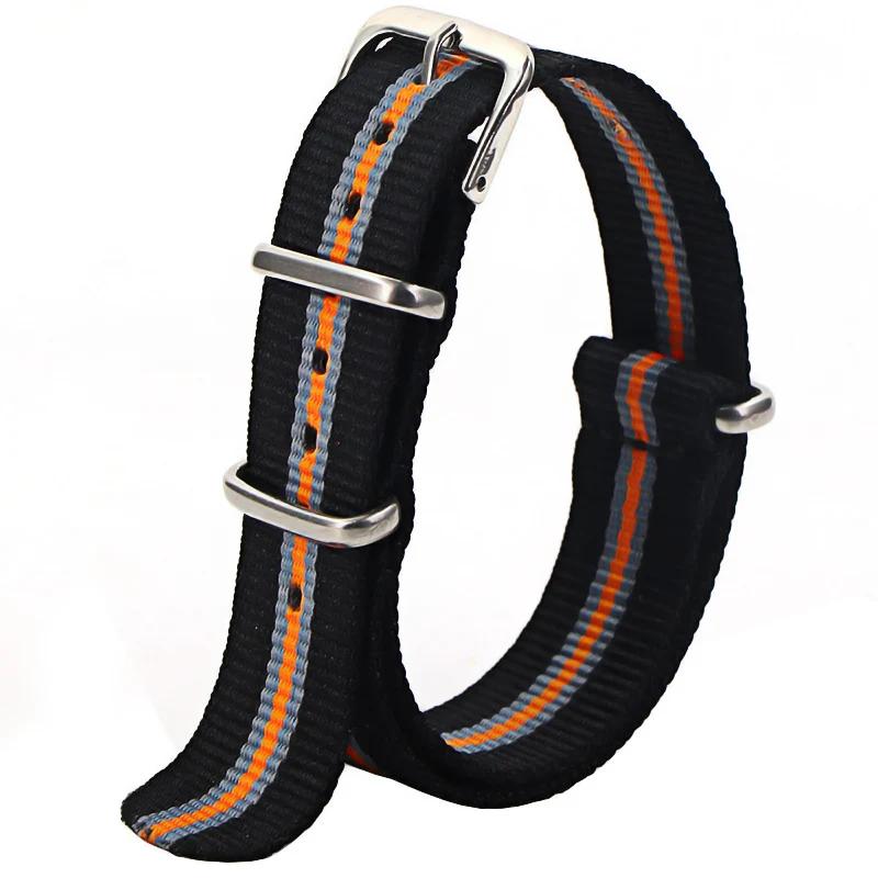 Sport Nylon Watch Band for Women&Men Watch Strap 18mm 20mm 22mm Army Sport Strap Fabric Nylon Watchband Buckle Belt