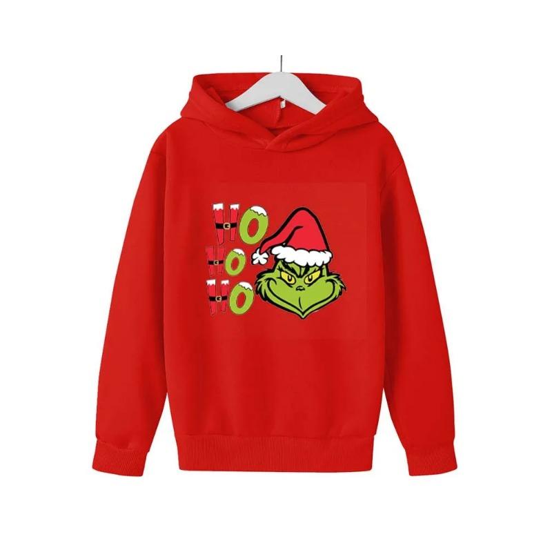 Green Haired Monsters Get Christmas Gifts Hoodie Casual Men Hoodies Kids Hoodies Casual Pullover