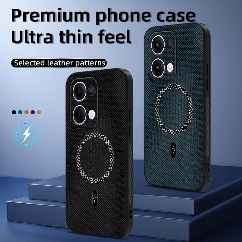 For Oppo Reno 13 Heavy Duty Shockproof Magnetic Phone Case For OPPO Reno 13 Pro Rugged Leather Texture Cover For OPPO Reno 13F