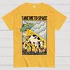 Take Me to Space - Alien Cow Abduction 100% Cotton Summer Casual Cool Loose T-Shirt