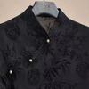 Short Sleeve Cheongsam T-Shirt Jacquard Weave Slanting Lapel Top  Summer Outfit