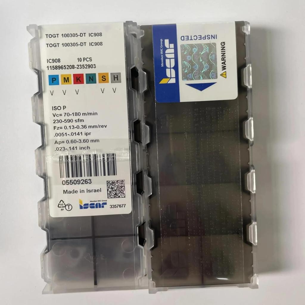 TOGT100305-DT IC908 /Industrial indexable Carbide Inserts 10 PCS