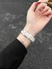 Elegant Metal & Leather Wristband for Huawei Band 11 Pro - Fits 9/8 NFC, 10th Gen, Women's High-end Style