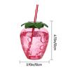 Lovely Food Grade Plastic Summer Straw Cup Cartoon Fruit Strawberry Pineapple Watermelon Water Bottle Drinkware Gift