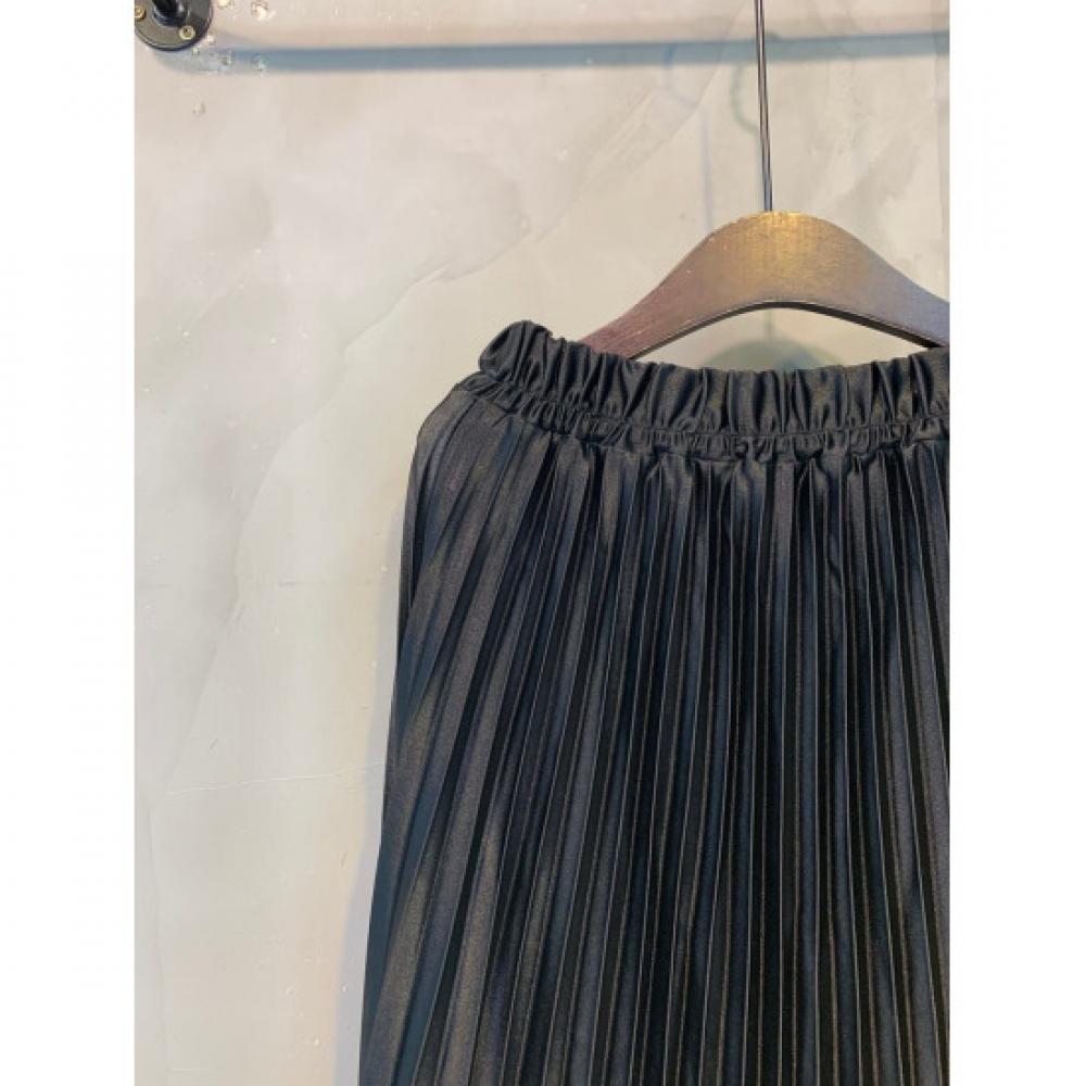 C S In The Room Pleated bandIng Long Skirt 3Color C