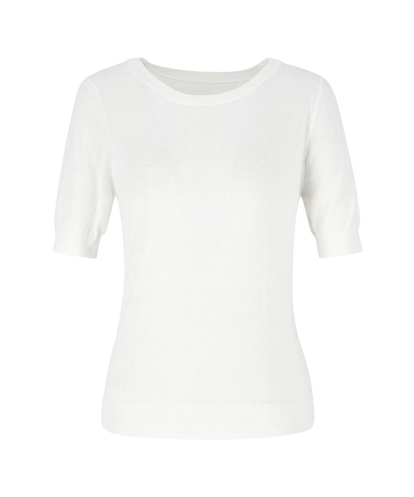 SOUP Cotton Acrylic Short Sleeve Knit (Oa6Skt0)