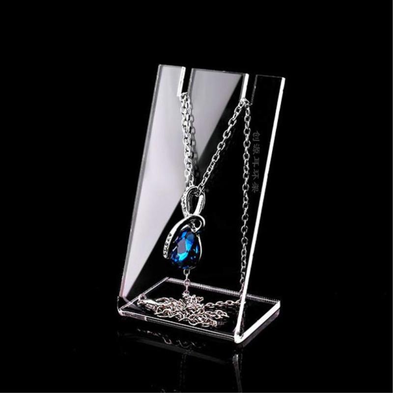 8.5x4.4x3.5cm Acrylic L-shaped Earring Display Stand Jewelry Storage Rack Necklace Pendant Prop Display Racks Jewelry Store Dedicated Display Board