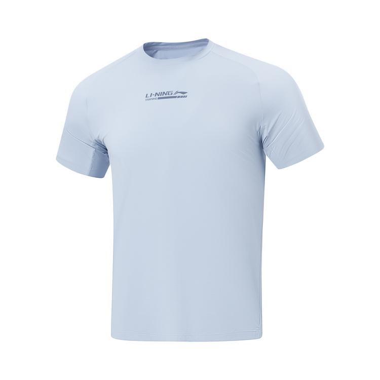 Li-Ning Fitness Series Round Neck Pullover Short Sleeve Logo Letter Print T-Shirt Men tops ATSW817-3 S