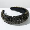 Luxus Schwerindustrie Voll Diamant Haarreifen Barock Samt Schwamm Haarschmuck Frauen Glänzend Party Haarband Haarband Reifen