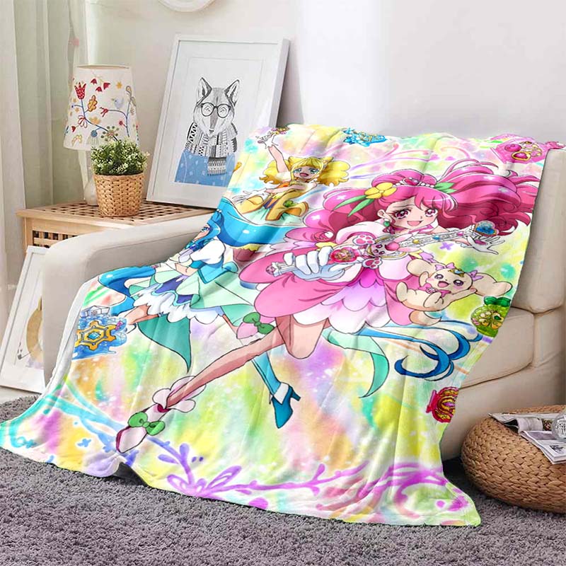 

Pretty Cure Anime Print Blanket, A Warm and Comfortable Flannel Blanket, Suitable for Bedrooms, Sofas, Beds, Chairs, Picnics, 32 75x90cm