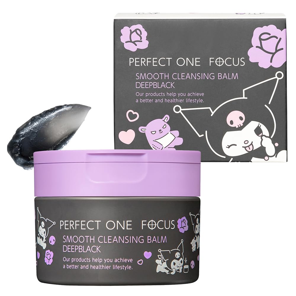 

Perfect One Focus Smooth Cleansing Balm Deep Black Kuromi Дизайн лимитированной серии 75 г Для отсутствия необходимости в двойном умывании Подходит для отшелушивания ресниц поры,