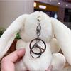 Plush Sweet Rabbit Keychain Colorful Cartoon Animal Stuffed Toy For Backpacks